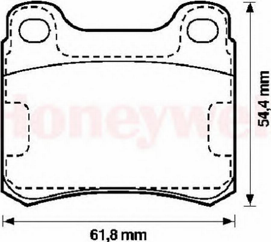 BENDIX 571555B - Гальмівні колодки, дискові гальма autozip.com.ua