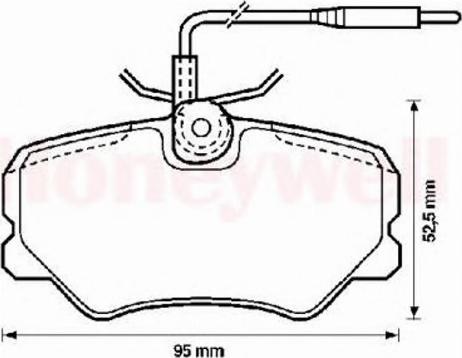 BENDIX 571510B - Гальмівні колодки, дискові гальма autozip.com.ua