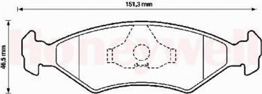 BENDIX 571536X - Гальмівні колодки, дискові гальма autozip.com.ua