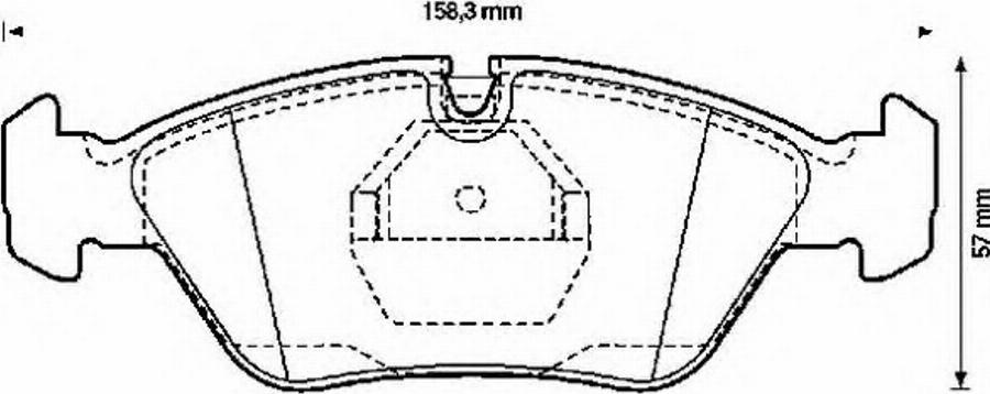 BENDIX 571529B - Гальмівні колодки, дискові гальма autozip.com.ua