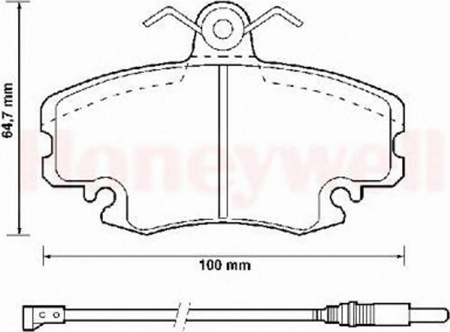 BENDIX 571526B - Гальмівні колодки, дискові гальма autozip.com.ua