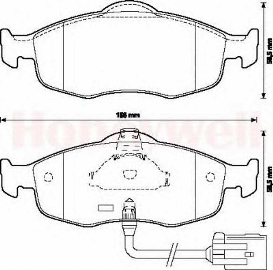 BENDIX 571522X - Гальмівні колодки, дискові гальма autozip.com.ua