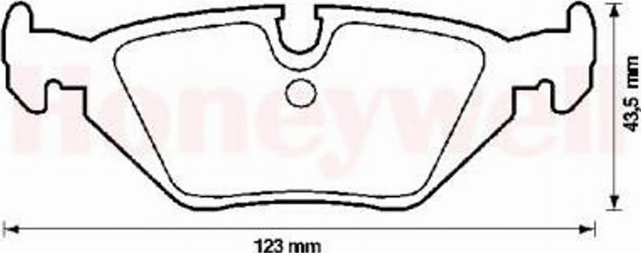 BENDIX 571527B - Гальмівні колодки, дискові гальма autozip.com.ua