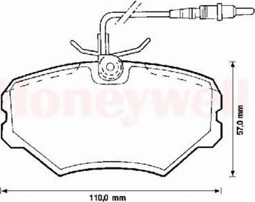 BENDIX 571857B - Гальмівні колодки, дискові гальма autozip.com.ua