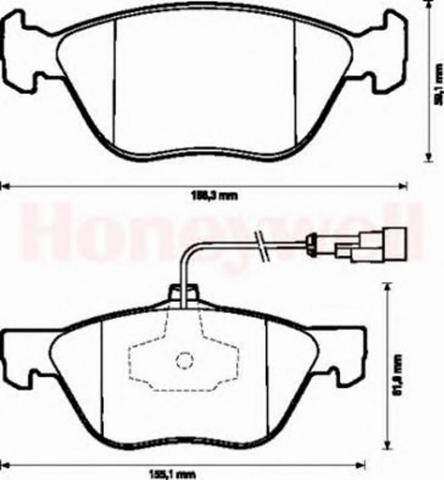 BENDIX 571884B - Гальмівні колодки, дискові гальма autozip.com.ua