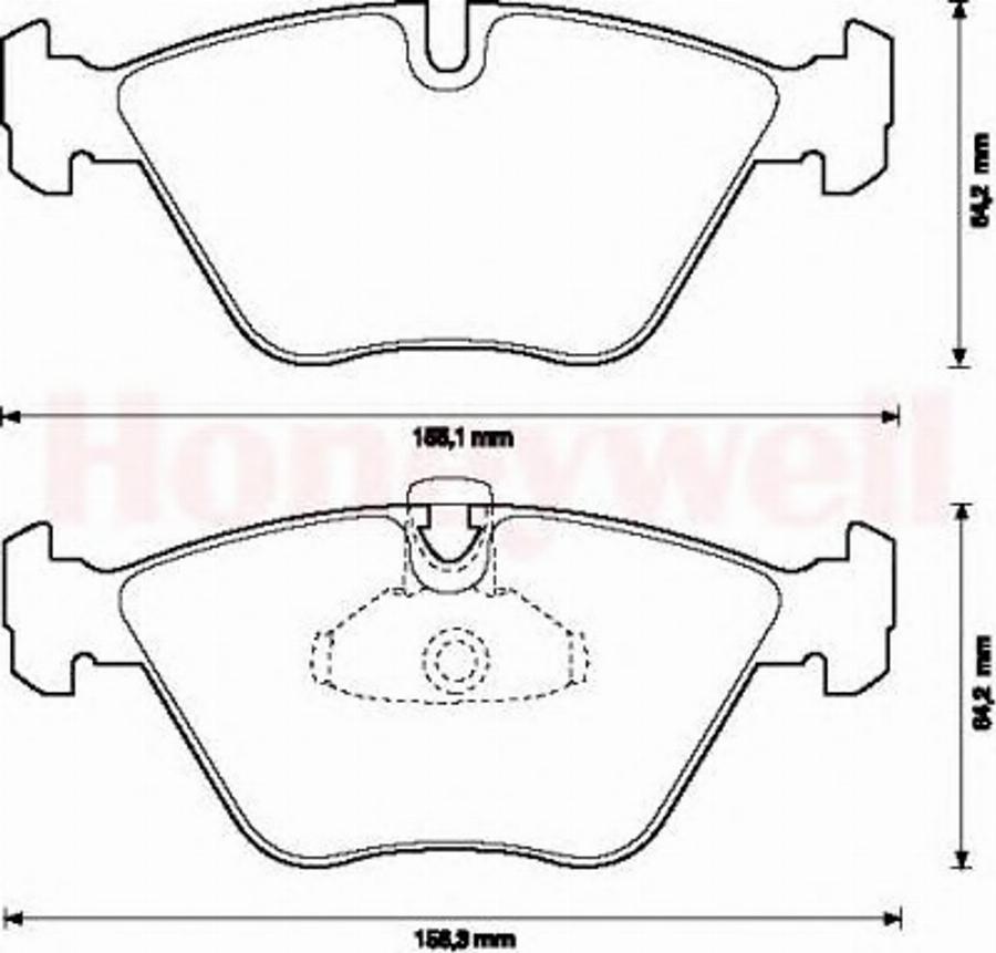 BENDIX 571880B - Гальмівні колодки, дискові гальма autozip.com.ua