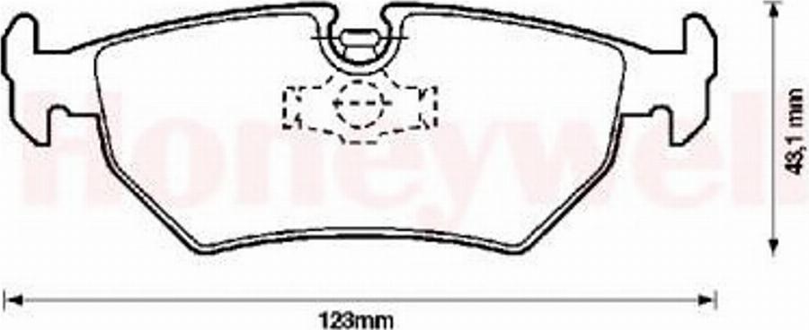 BENDIX 571837B - Гальмівні колодки, дискові гальма autozip.com.ua