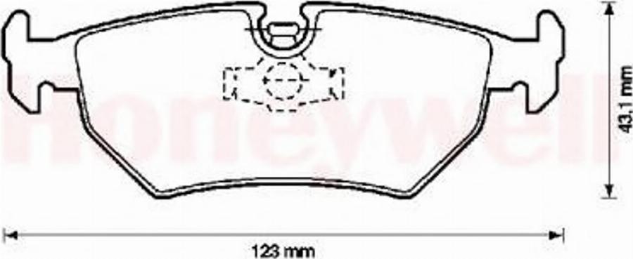 BENDIX 571395B - Гальмівні колодки, дискові гальма autozip.com.ua