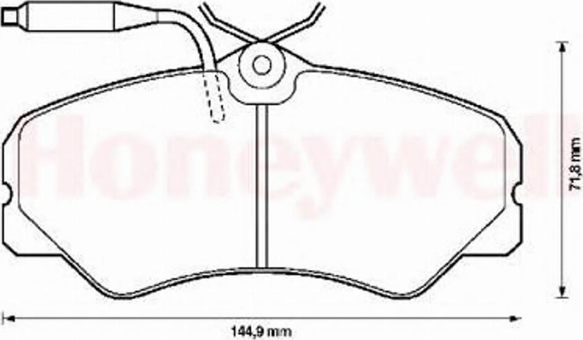 BENDIX 571393B - Гальмівні колодки, дискові гальма autozip.com.ua