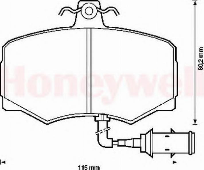 BENDIX 571397B - Гальмівні колодки, дискові гальма autozip.com.ua