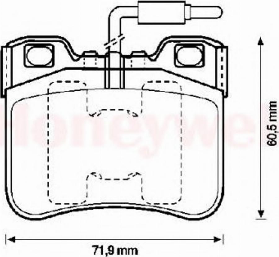 BENDIX 571367B - Гальмівні колодки, дискові гальма autozip.com.ua