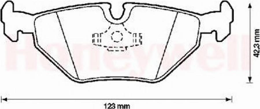 BENDIX 571387B - Гальмівні колодки, дискові гальма autozip.com.ua