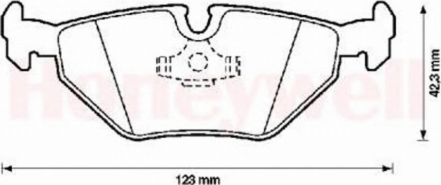 BENDIX 571387X - Гальмівні колодки, дискові гальма autozip.com.ua