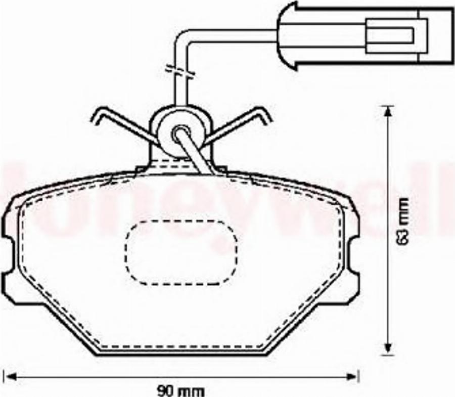 BENDIX 571330B - Гальмівні колодки, дискові гальма autozip.com.ua