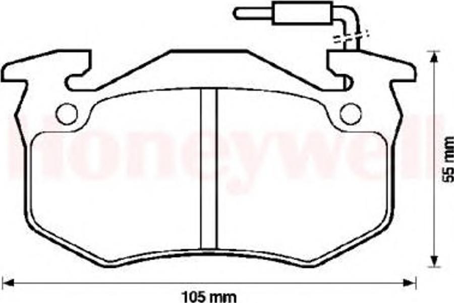 BENDIX 571331B - Гальмівні колодки, дискові гальма autozip.com.ua