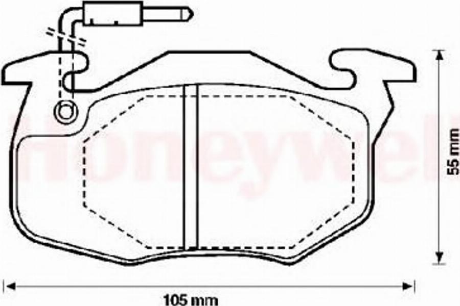 BENDIX 571332B - Гальмівні колодки, дискові гальма autozip.com.ua