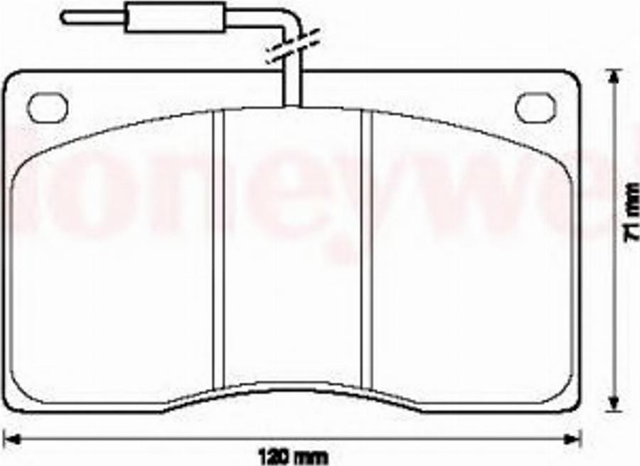 BENDIX 571321B - Гальмівні колодки, дискові гальма autozip.com.ua