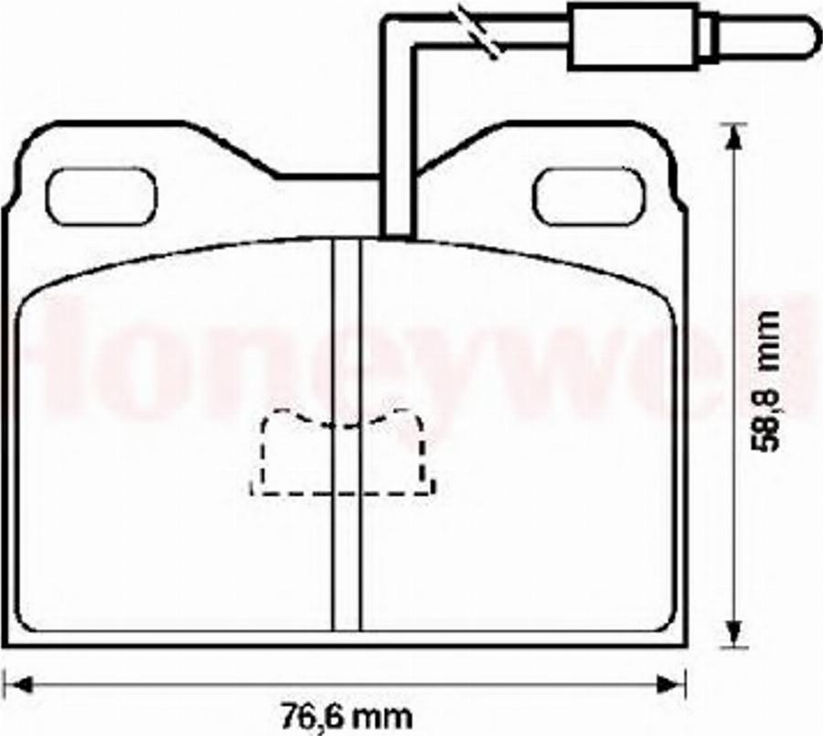 BENDIX 571322B - Гальмівні колодки, дискові гальма autozip.com.ua