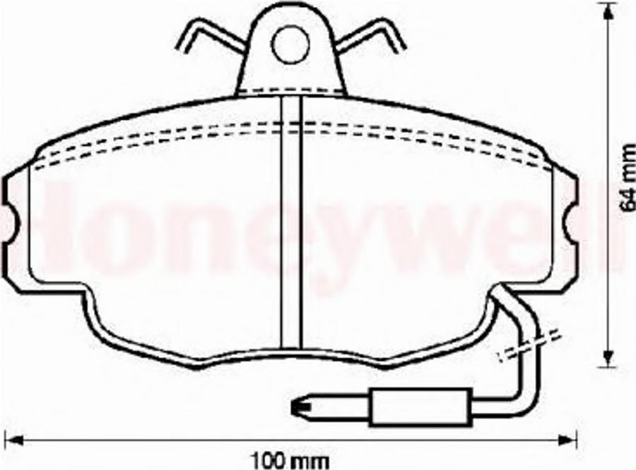 BENDIX 571327B - Гальмівні колодки, дискові гальма autozip.com.ua