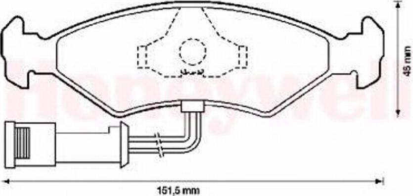 BENDIX 571291B - Гальмівні колодки, дискові гальма autozip.com.ua