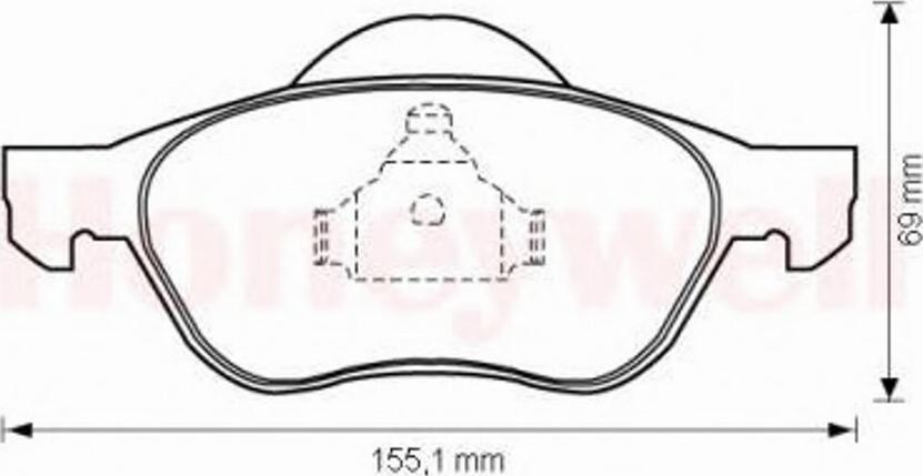 BENDIX 573017B - Гальмівні колодки, дискові гальма autozip.com.ua