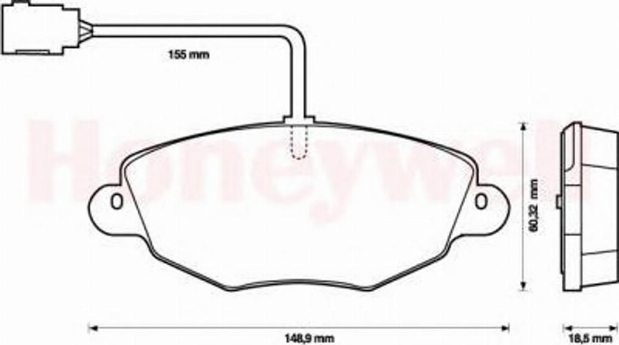 BENDIX 573020B - Гальмівні колодки, дискові гальма autozip.com.ua