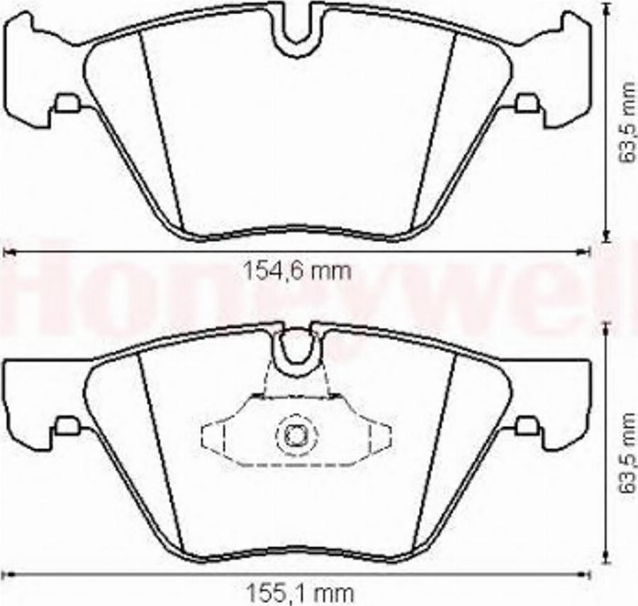 BENDIX 573151 B - Гальмівні колодки, дискові гальма autozip.com.ua