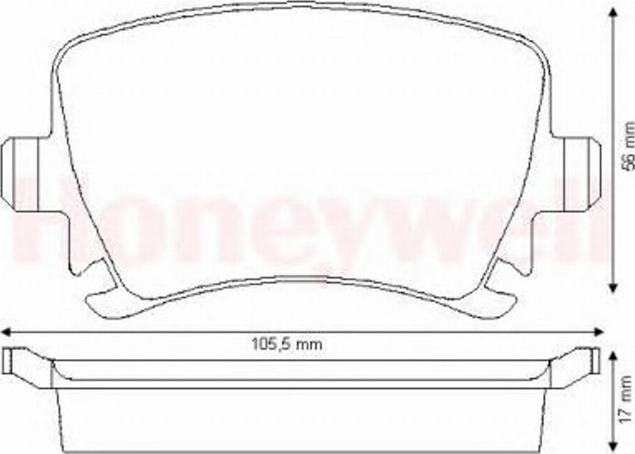 BENDIX 573158B - Гальмівні колодки, дискові гальма autozip.com.ua