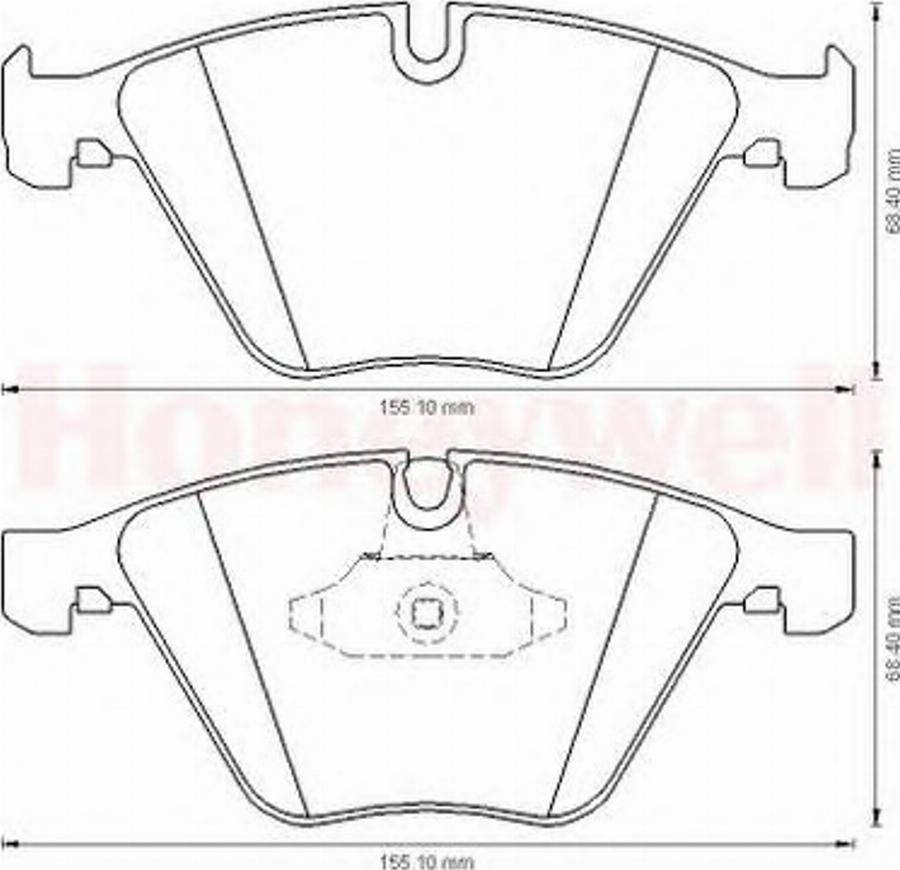 BENDIX 573181B - Гальмівні колодки, дискові гальма autozip.com.ua