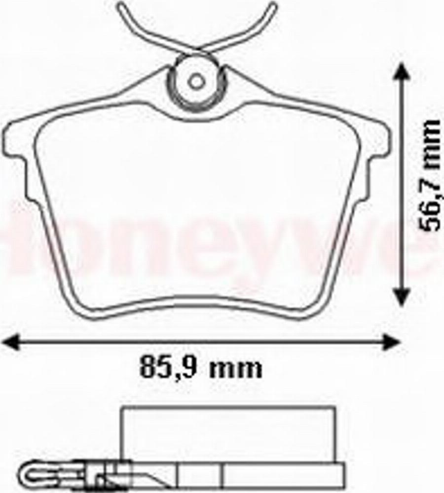 BENDIX 573133B - Гальмівні колодки, дискові гальма autozip.com.ua