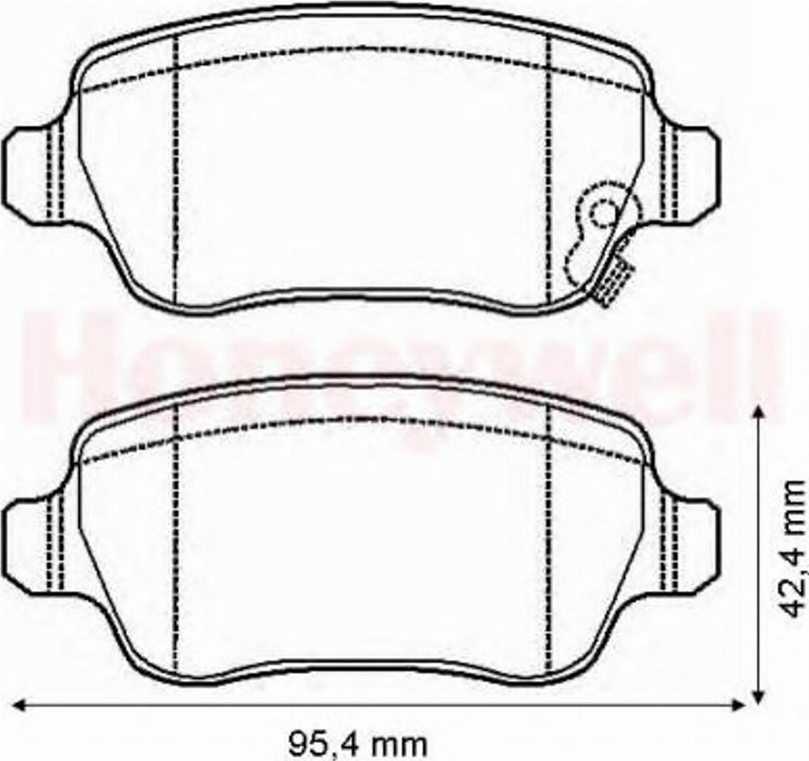 BENDIX 573122B - Гальмівні колодки, дискові гальма autozip.com.ua