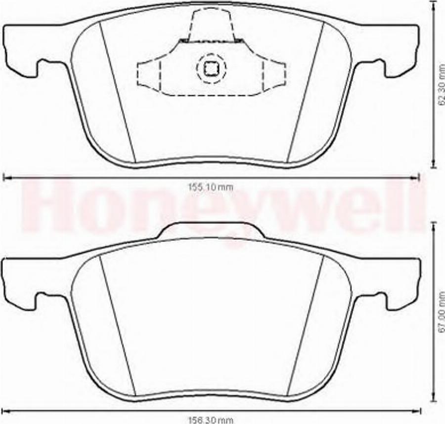 BENDIX 573209B - Гальмівні колодки, дискові гальма autozip.com.ua