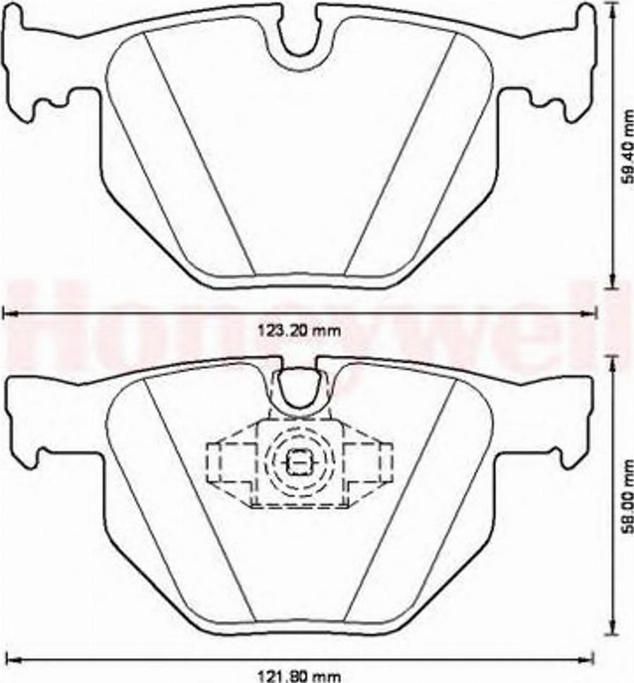 BENDIX 573228B - Гальмівні колодки, дискові гальма autozip.com.ua