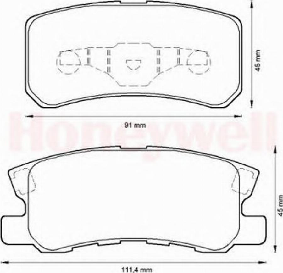 BENDIX 572498B - Гальмівні колодки, дискові гальма autozip.com.ua