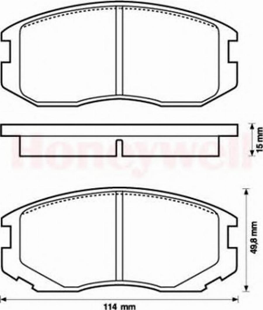 BENDIX 572441B - Гальмівні колодки, дискові гальма autozip.com.ua