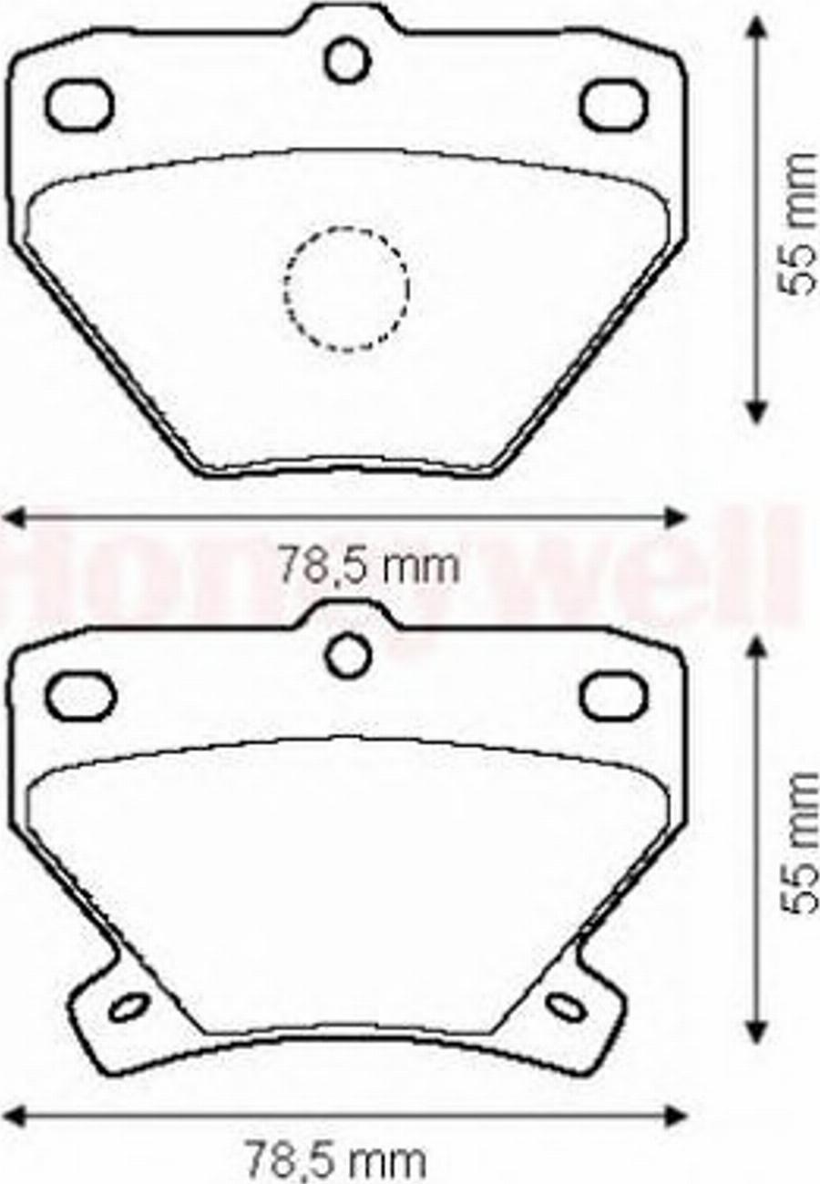 BENDIX 572450B - Гальмівні колодки, дискові гальма autozip.com.ua