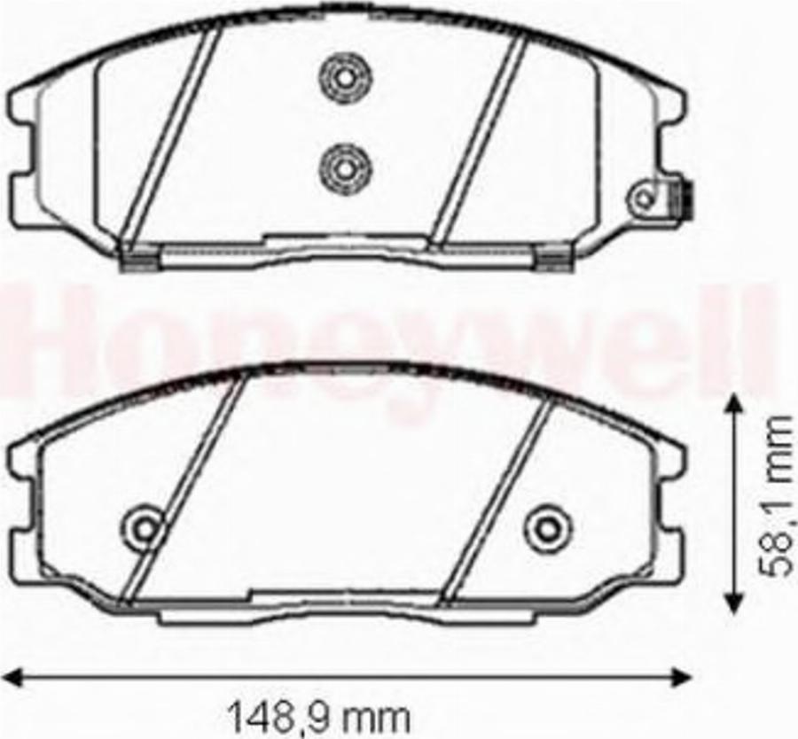 BENDIX 572453B - Гальмівні колодки, дискові гальма autozip.com.ua