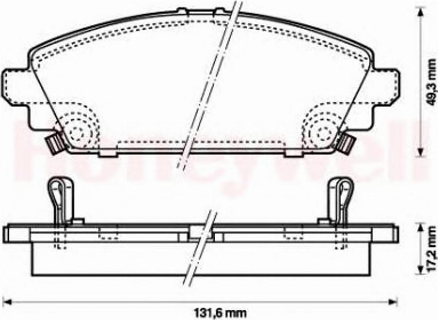 BENDIX 572464 B - Гальмівні колодки, дискові гальма autozip.com.ua