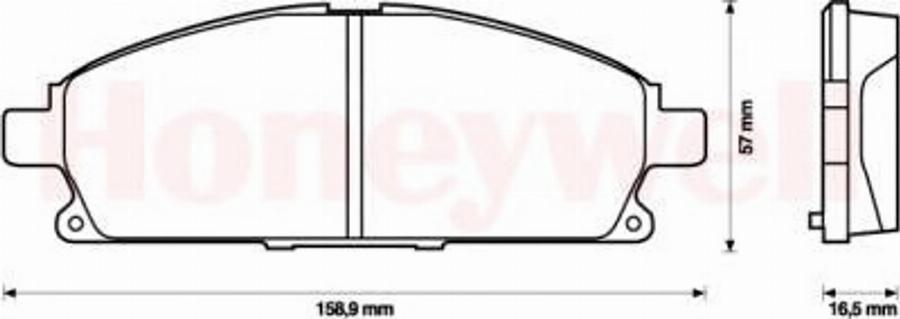 BENDIX 572466B - Гальмівні колодки, дискові гальма autozip.com.ua