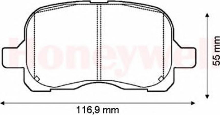 BENDIX 572468 B - Гальмівні колодки, дискові гальма autozip.com.ua