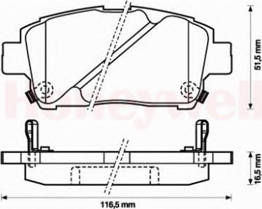 BENDIX 572405B - Гальмівні колодки, дискові гальма autozip.com.ua