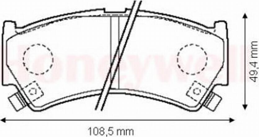 BENDIX 572433 B - Гальмівні колодки, дискові гальма autozip.com.ua