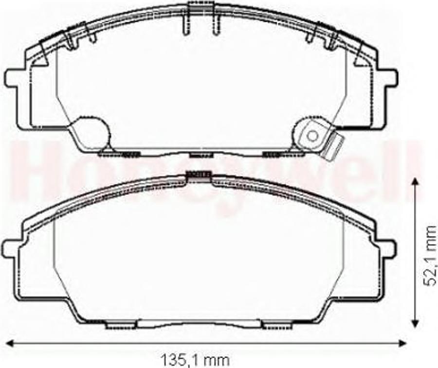 BENDIX Braking 572432B - Гальмівні колодки, дискові гальма autozip.com.ua