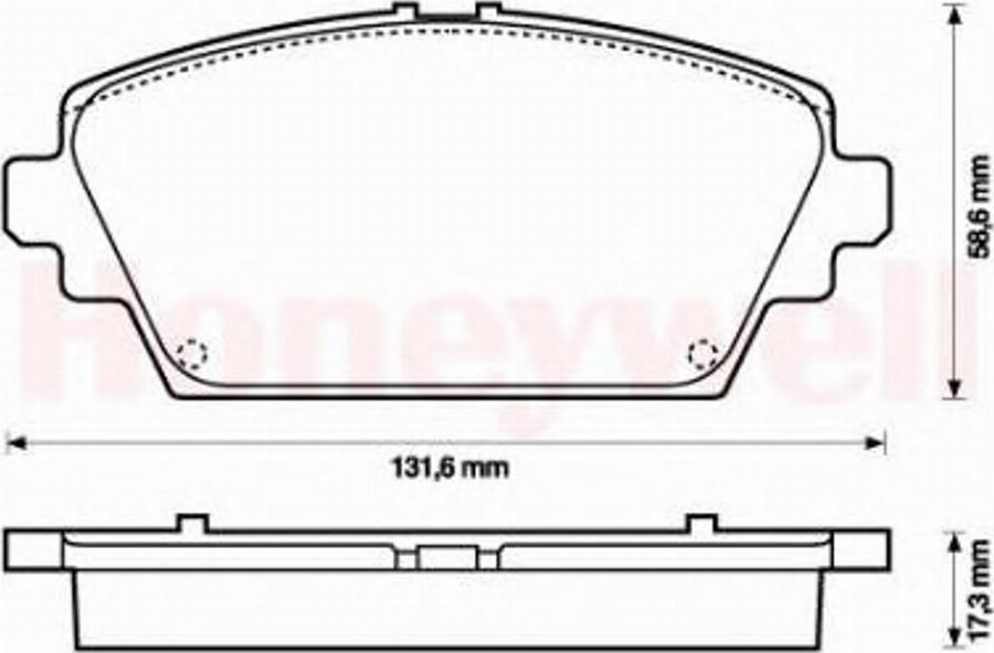 BENDIX 572428B - Гальмівні колодки, дискові гальма autozip.com.ua