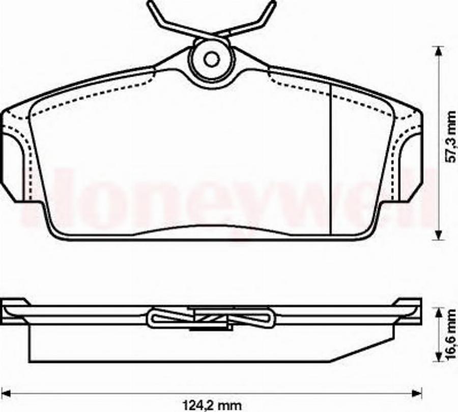 BENDIX 572422B - Гальмівні колодки, дискові гальма autozip.com.ua