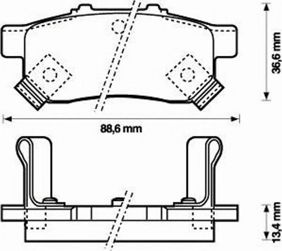 BENDIX 572473B - Гальмівні колодки, дискові гальма autozip.com.ua