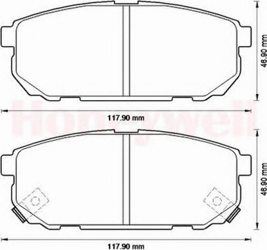 BENDIX 572549B - Гальмівні колодки, дискові гальма autozip.com.ua