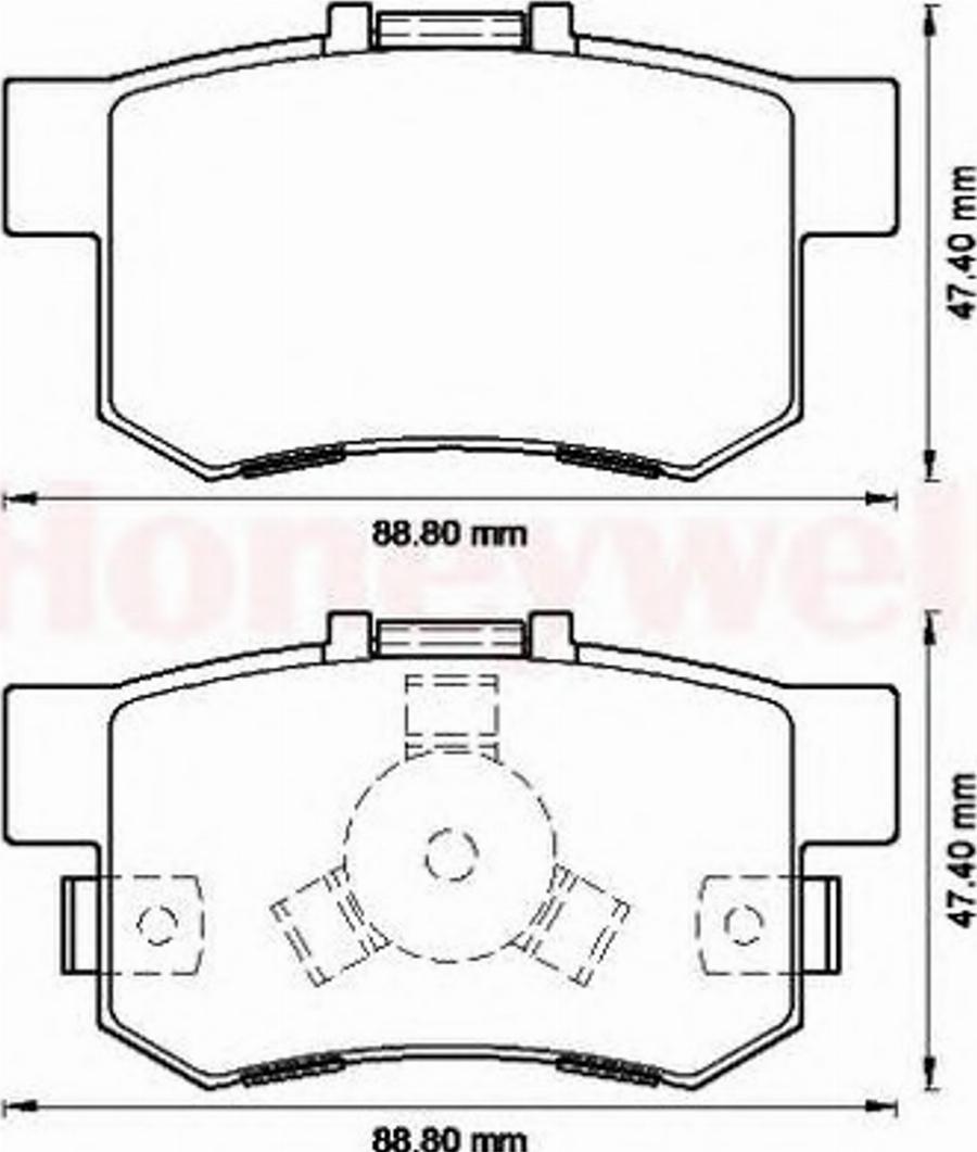 BENDIX 572544B - Гальмівні колодки, дискові гальма autozip.com.ua