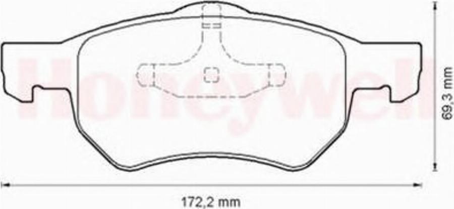 BENDIX 572509B - Гальмівні колодки, дискові гальма autozip.com.ua