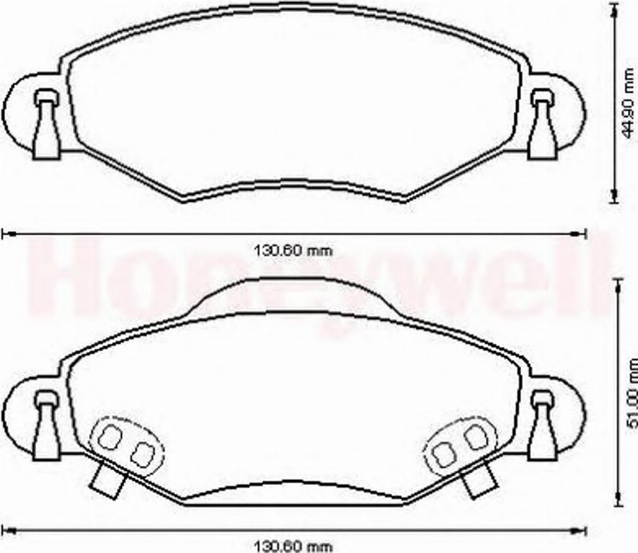 BENDIX 572510B - Гальмівні колодки, дискові гальма autozip.com.ua